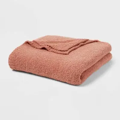 Threshold Chenille Throw Bed Blanket Oversized 92x90 Midweight