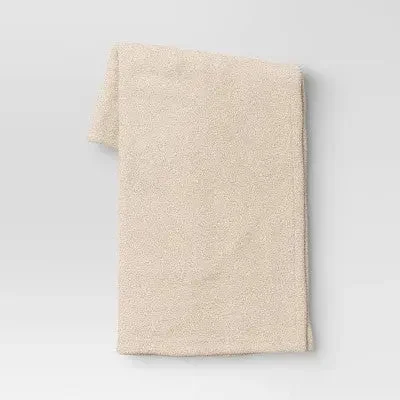 New - Teddy Boucle Throw Blanket Cream - Threshold