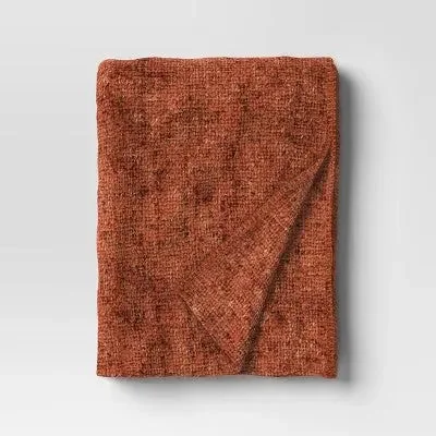 Open Box - Marled Boucle Throw Blanket Orange - Threshold