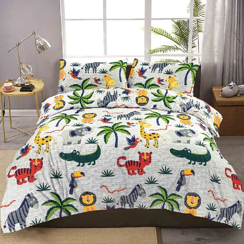 Kids Safari Duvet Cover Pillowcase Set