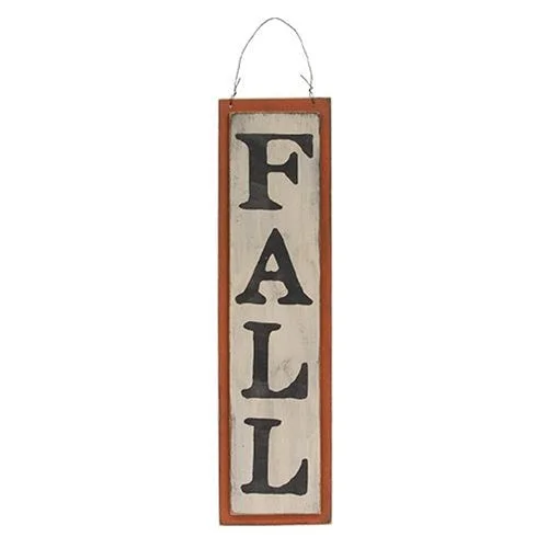 Vertical Layered Distressed Wood "Fall" Sign