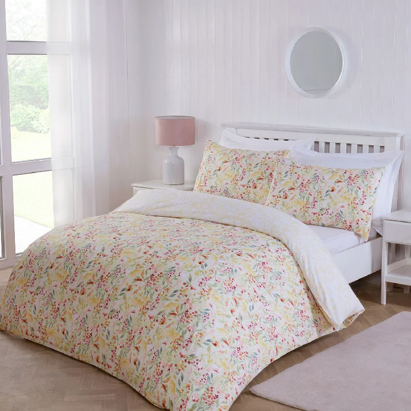 Wildflower Lemon Reversible Super Soft Duvet Set