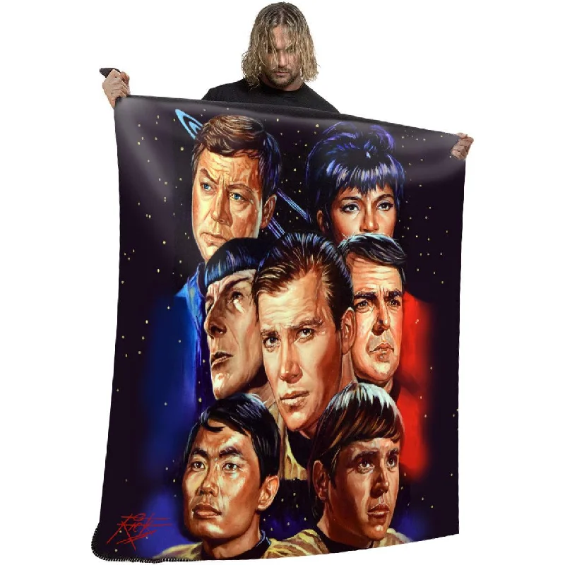 WSH - Star-Trek Collage - Fleece Blanket / Throw / Tapestry