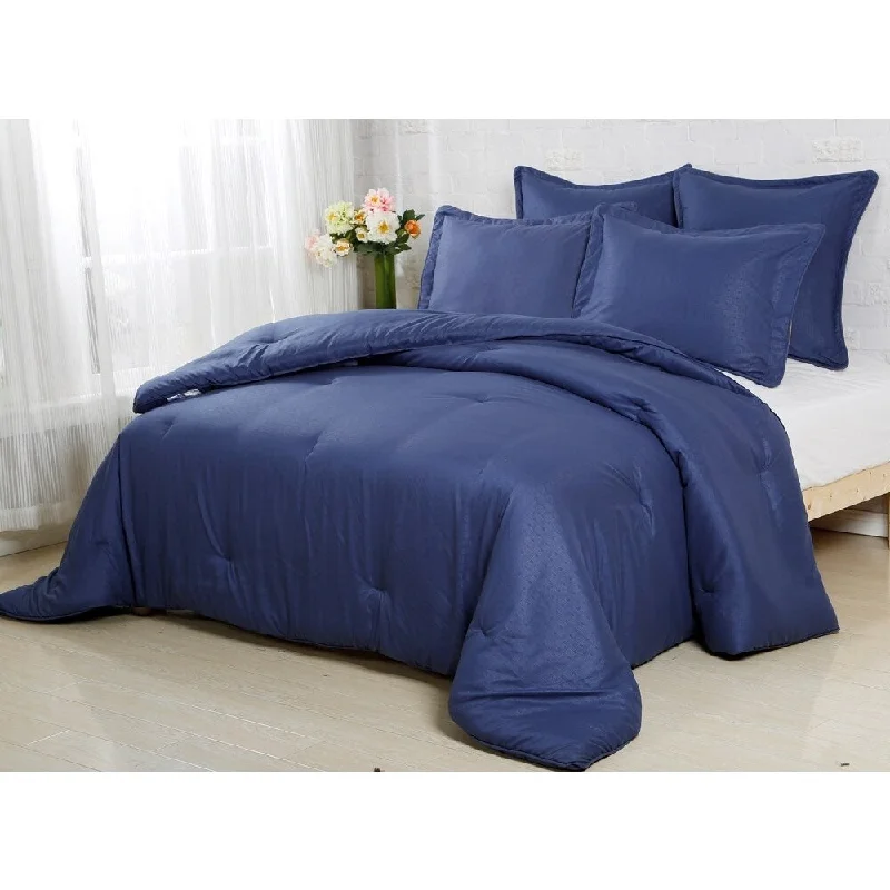 Affluence Navy 3-piece Comforter Set