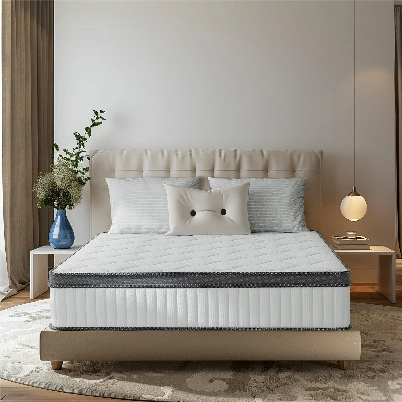 Babo Care 12 in. Firm Hybrid Memory Foam Mattress with CertiPUR-US and Oeko-TEX , Featuring Reinforced Springs.