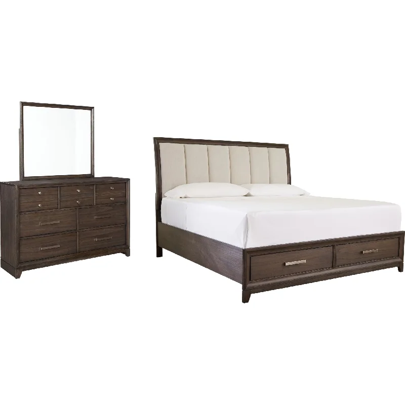 Brueban 5 Piece Bedroom Package - Brown