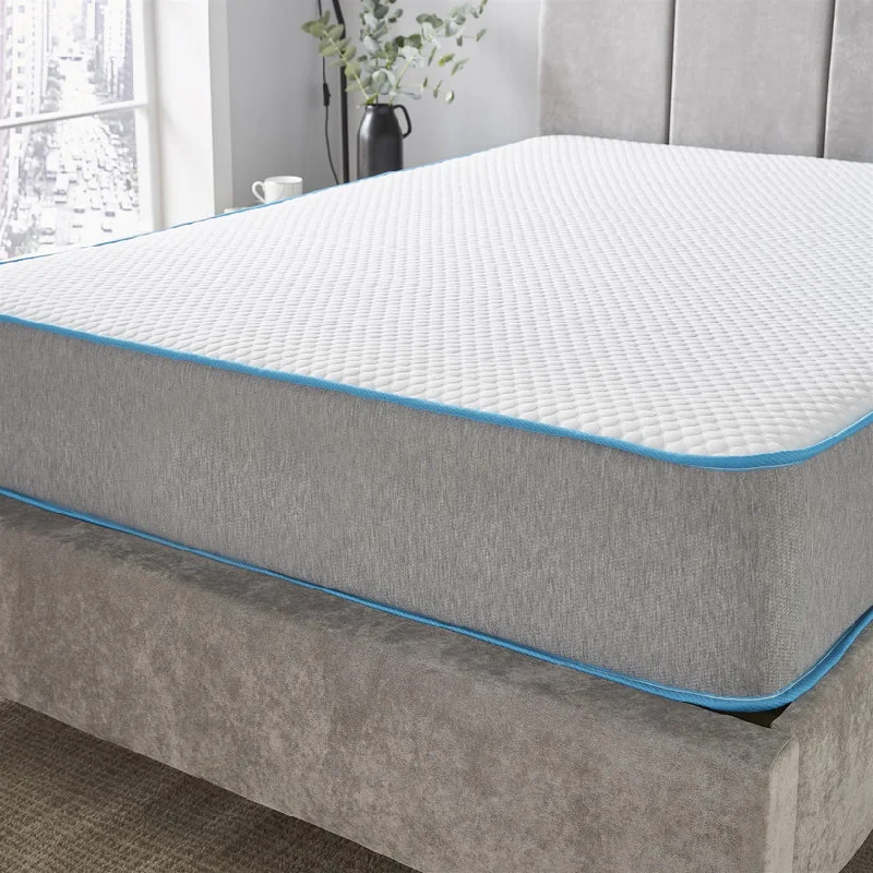 Soft Fabric Memory Foam Layer Open Coil 9" Mattress (Single, Double or King)