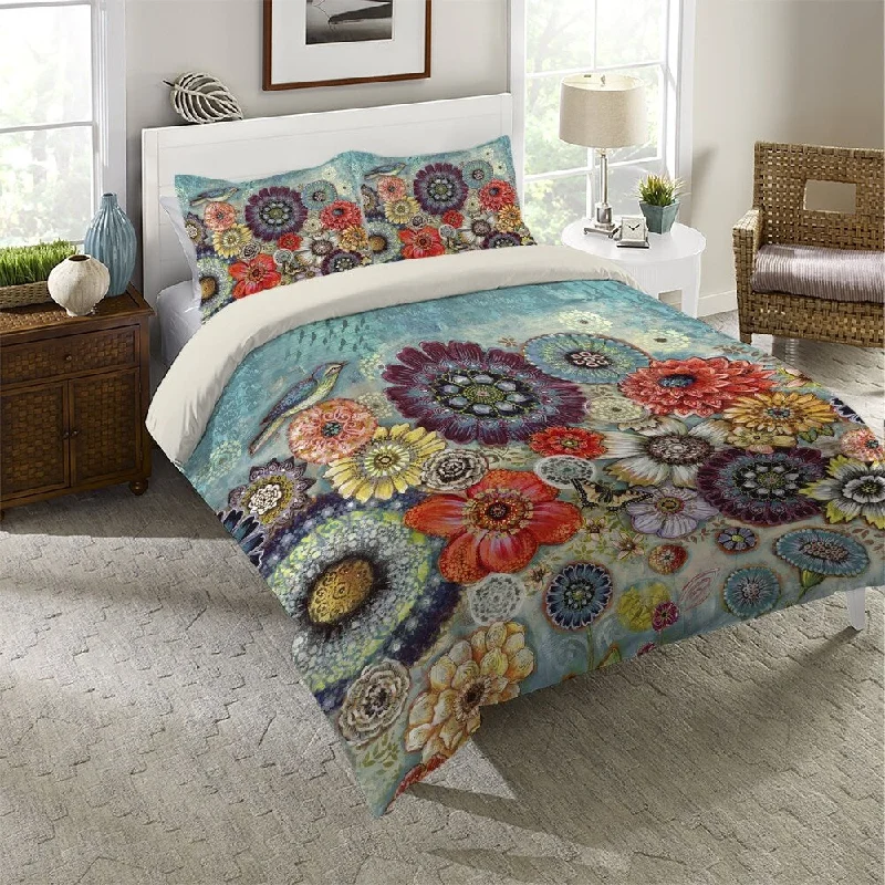 Blue Bird Boho King Comforter