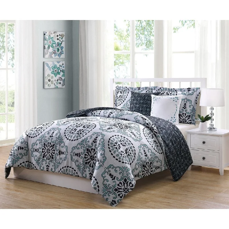 Boho Living Bailey 5-piece Reversible Comforter Set