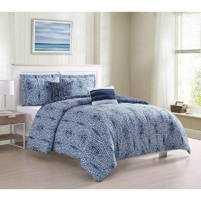 Boho Living Darhma Aztec 5-Piece Reversible Comforter Set