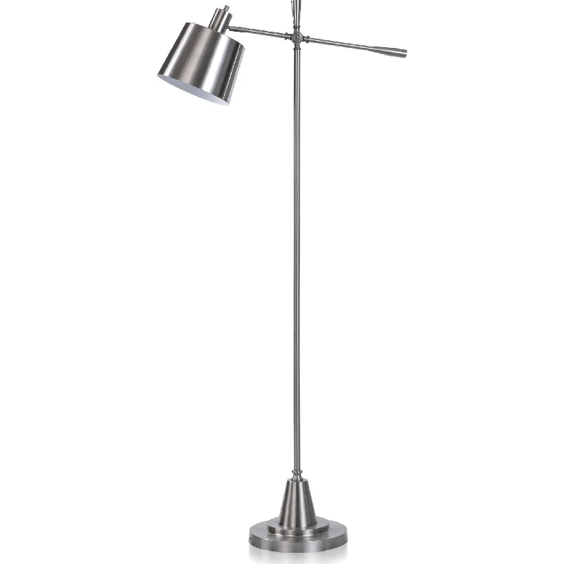 Brushed Steel Floor Lamp 62.00"