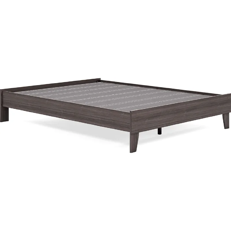 Brymont Queen Platform Bed - Dark Gray