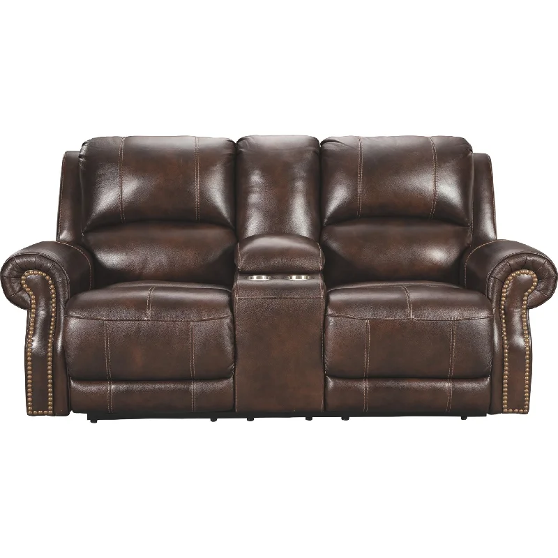 Buncrana Power Reclining Loveseat - Chocolate