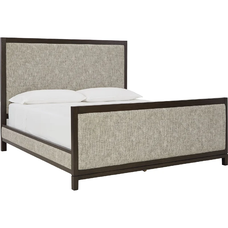 Burkhaus King Upholstered Bed - Brown