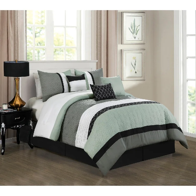 Esca Amy Fabric Polyester 7PC Comforter Set