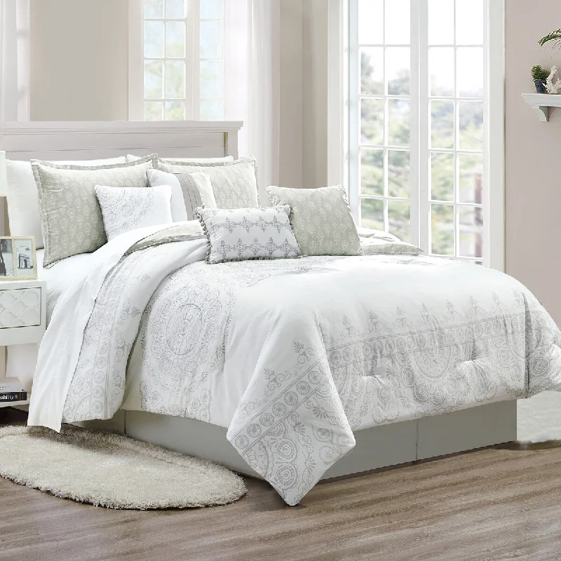 Esca Jana Fabric Polyester 8PC Comforter Set