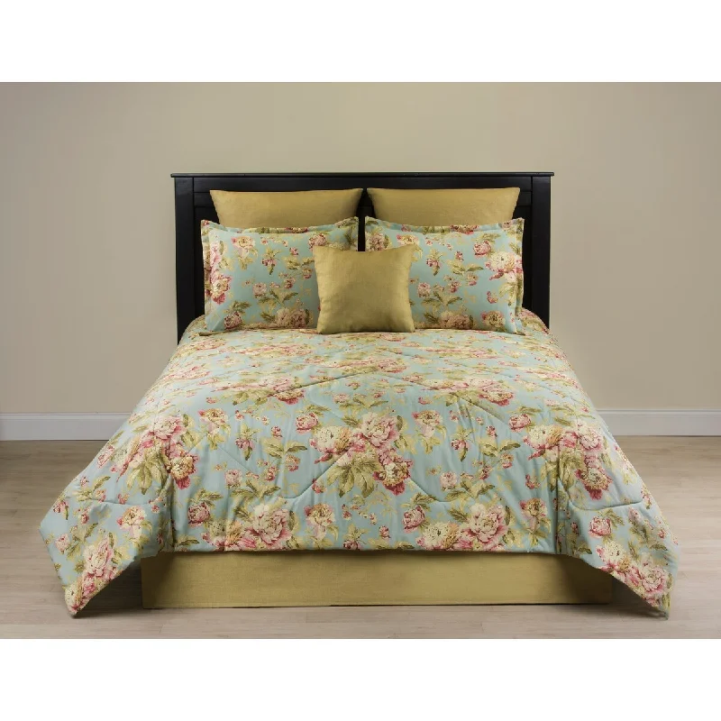 Flueretta traditional floral motif comforter set