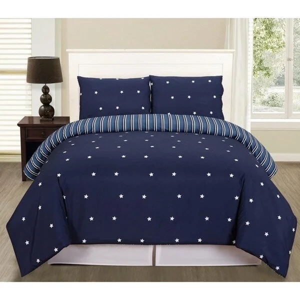 Lala Bash Gruden Stars 2 Piece Twin Comforter Set - Navy