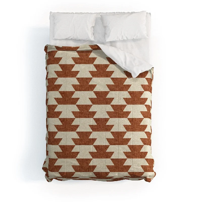 Little Arrow Design Co Boho Geometric Aztec In Ginger Made To Order Full Comforter Set