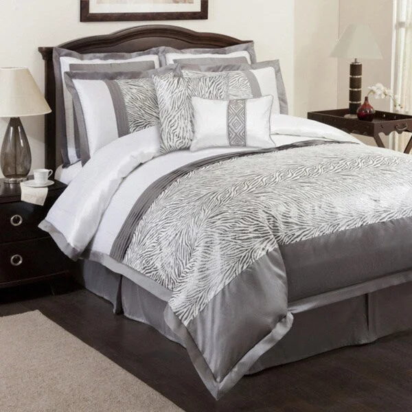 Lush Decor Gray Urban Savanna 8-piece Comforter Set