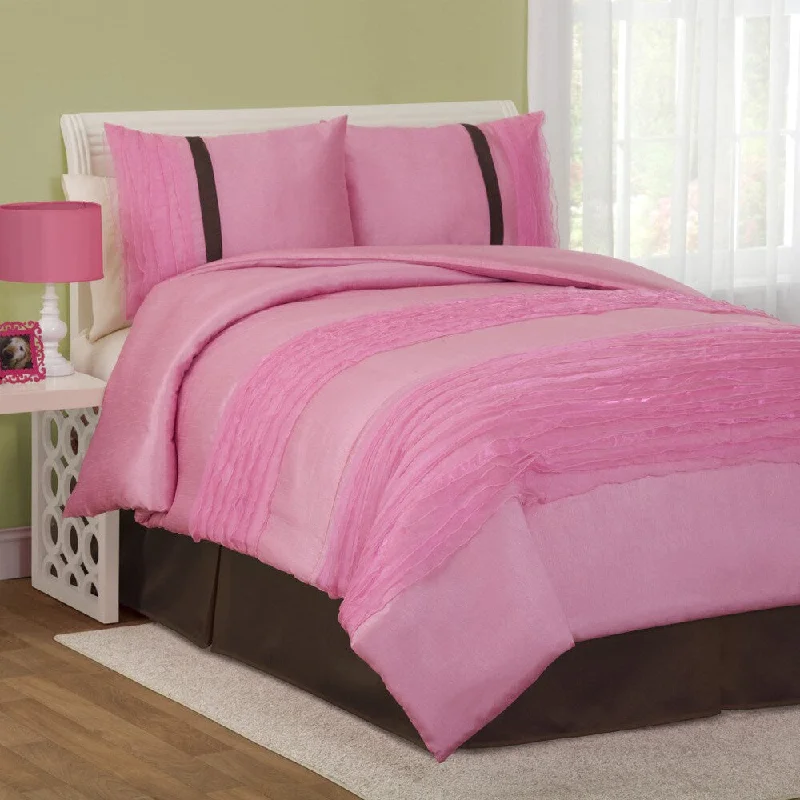 Lush Decor Paloma Pink 3-Piece Twin-size Comforter Set