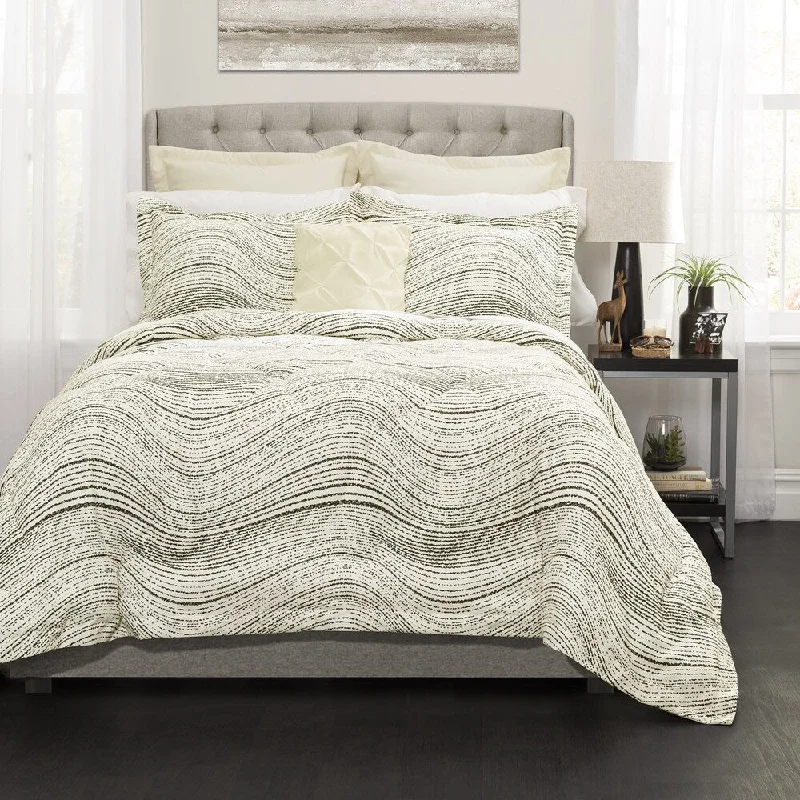 Lush Decor Pixel Wave Line 6 Piece Comforter Set