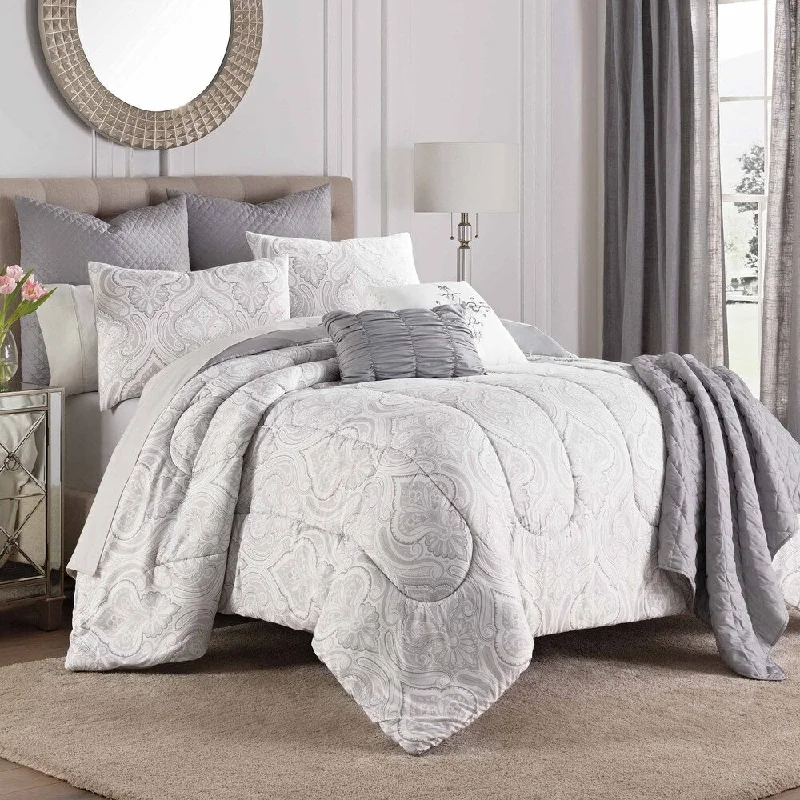 Martex Aria Gray 8-Piece Comforter Set