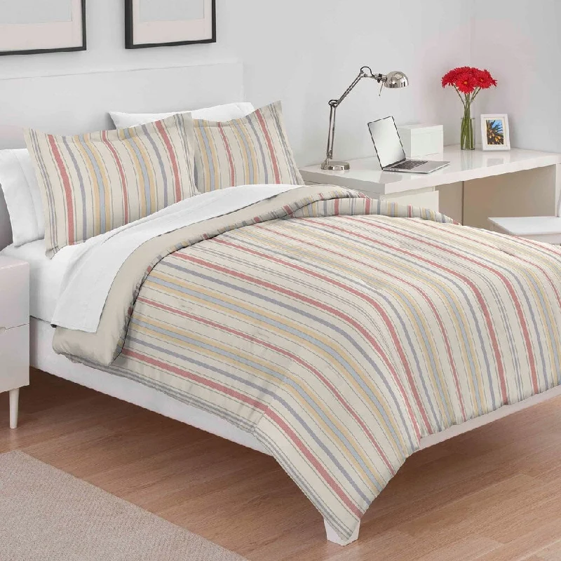 Martex Sarah Stripe Tan Comforter Set