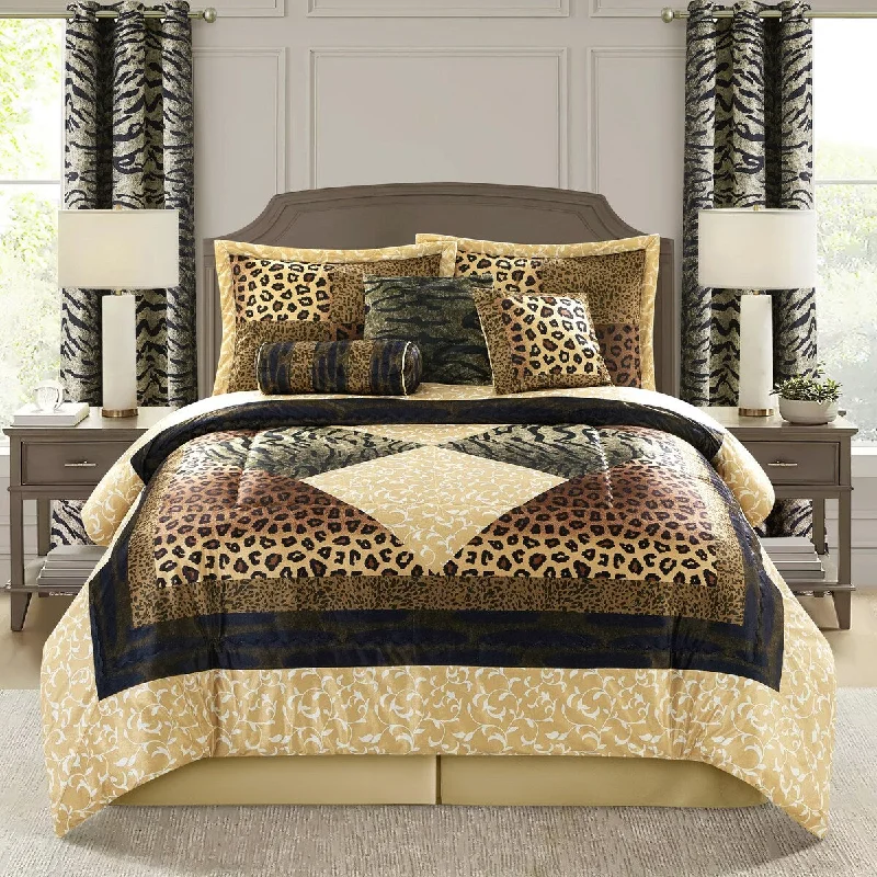 Nanshing Africa 9 Piece Animal Print Comforter Set