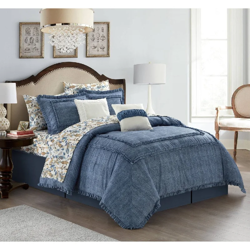 Nanshing Freida 10 Piece Denim Comforter Set