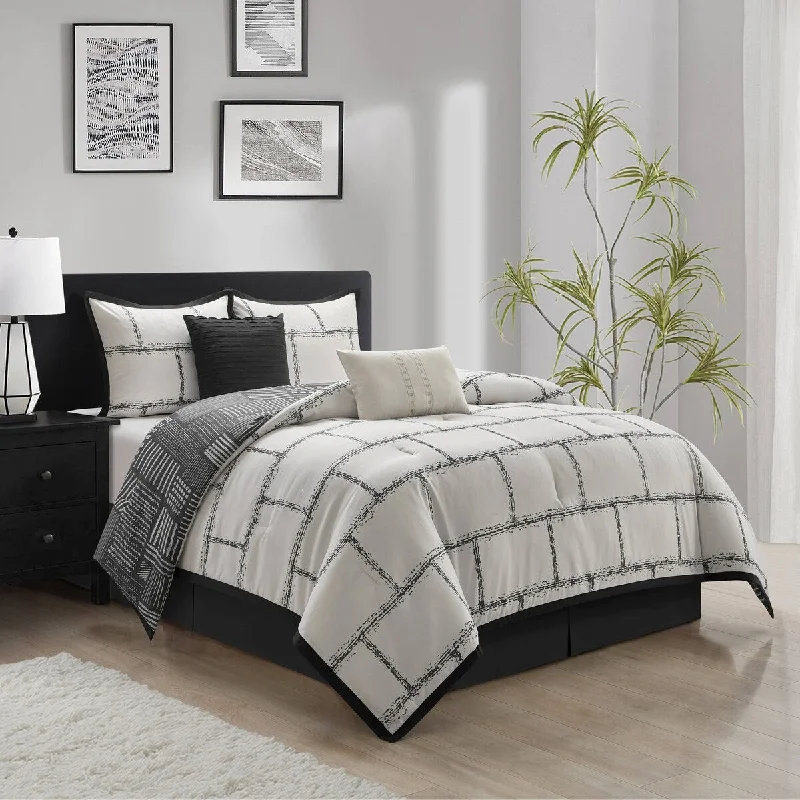 Nanshing Jayden 6 Piece Contemporary Reversible Comforter Set