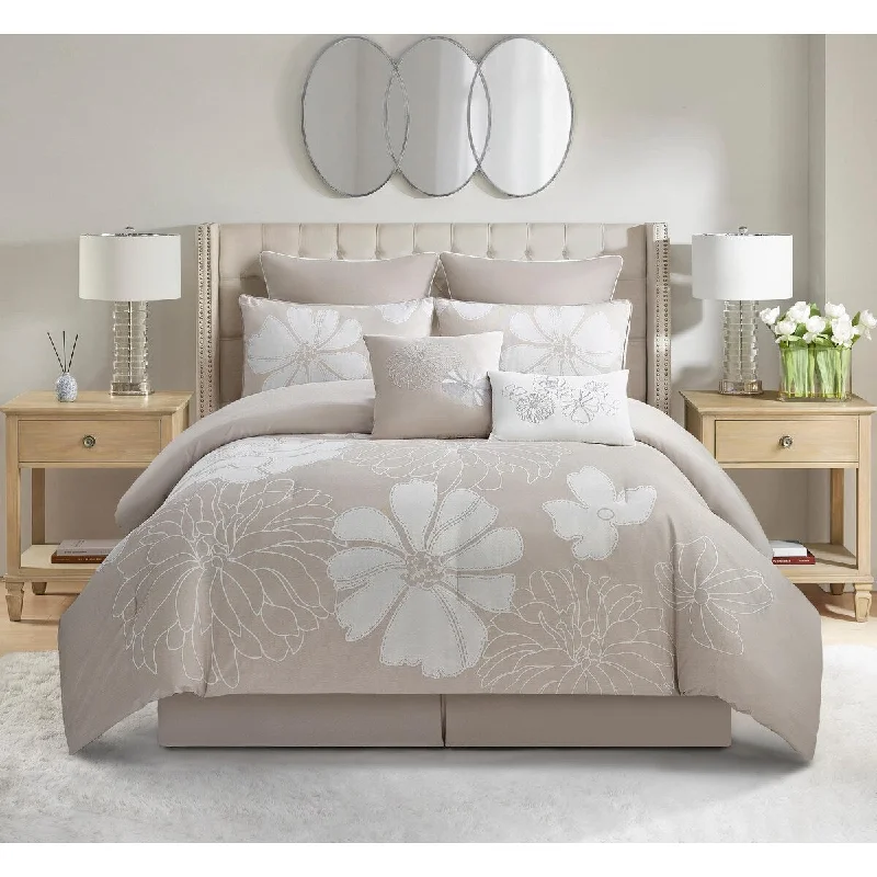 Nanshing Kaia 8 Piece Floral Comforter Set