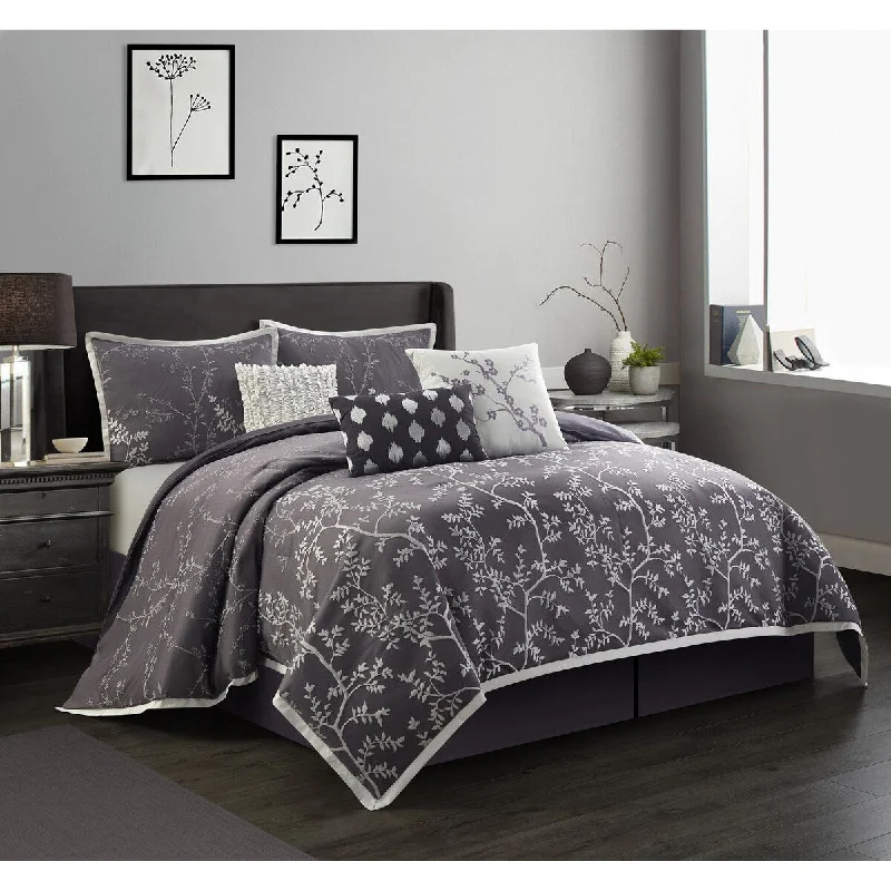 Nanshing Nuala 7-Piece Leaves Design Comforter Set