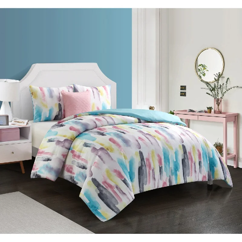 Nanshing Paradise 4-Piece Watercolor Comforter Set