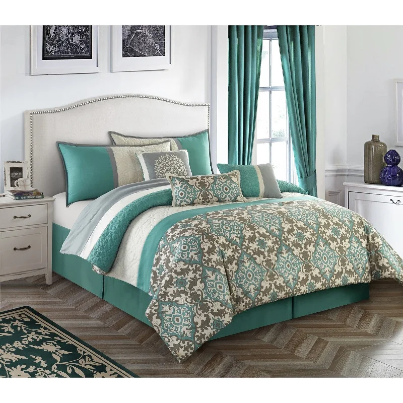 Nanshing Reina Trellis 7 Piece Comforter Set