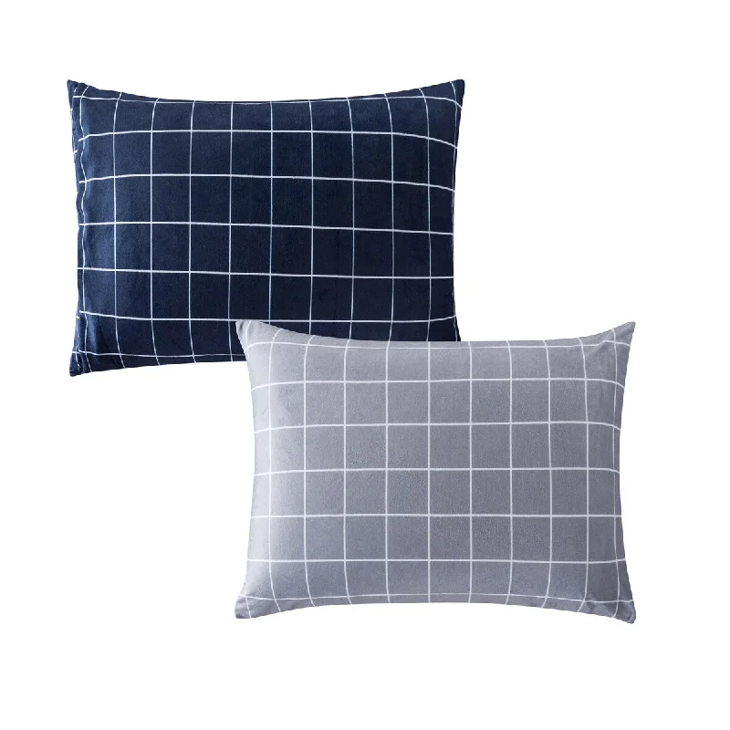 New Sega Home Velvet Windowpane Comforter Set