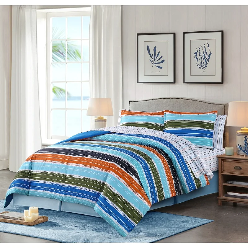 Ocean Pacific® (Op®) Horizon Stripe Soft Microfiber Comforter Set