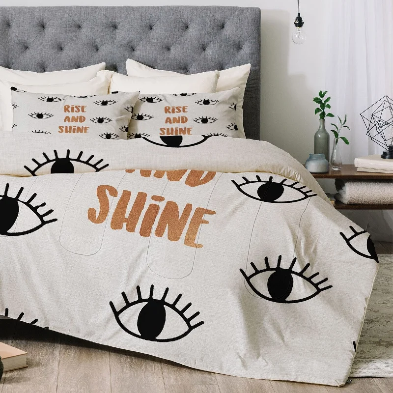 Orara Studio Rise And Shine Bedroom Quote Made to Order Comforter Set