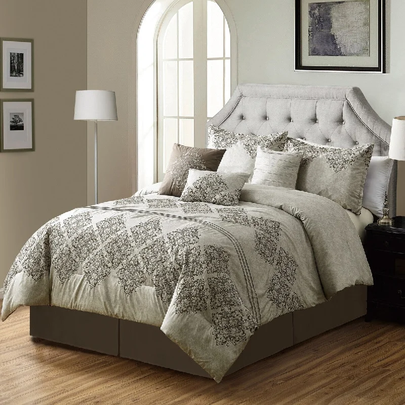 Porch & Den Mcarthur Microfiber 7-piece Comforter Set