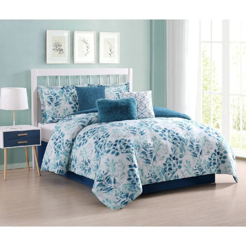 Porch & Den Mel Floral 7-piece Comforter Set