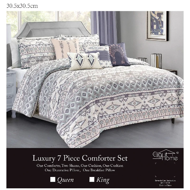 Porch & Den Melanie Microfiber 7-piece Comforter Set