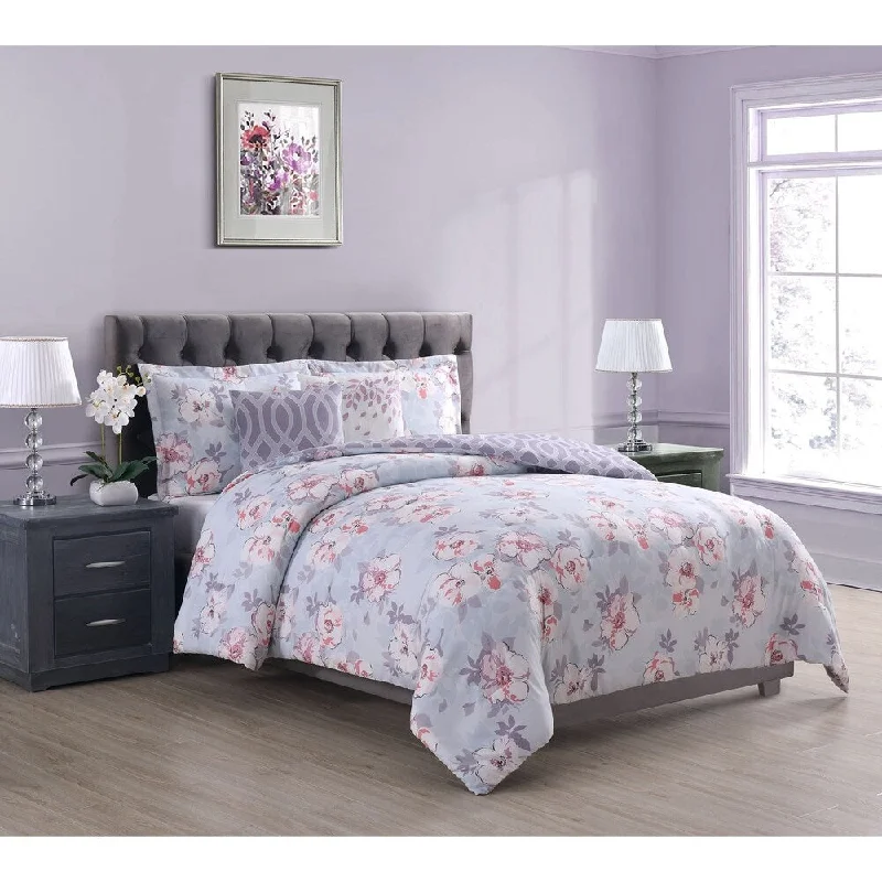 Porch & Den Melnore Floral 5-piece Comforter Set