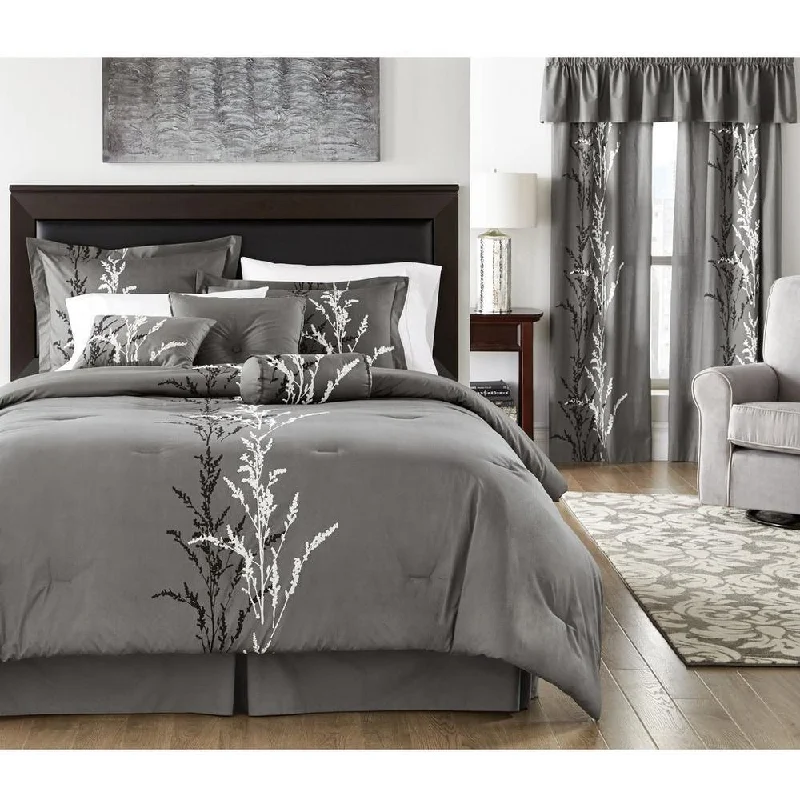 Presecco Grey Cotton Comforter Set