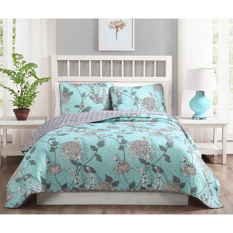 Quaint Home Amelie 3-Piece Reversible Quilt Set