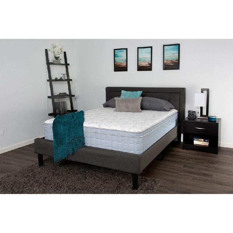 Shanna Blue and Off-White 12" Full Mattress