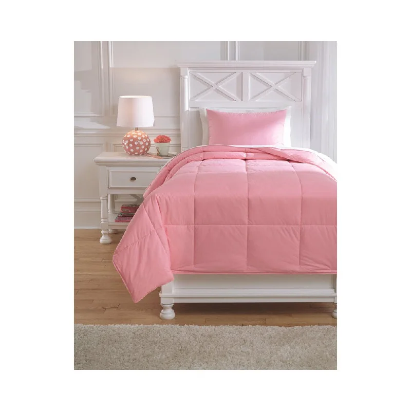 Signature Design by Ashley Plainfield Light Pink Twin 2-piece Comforter Set