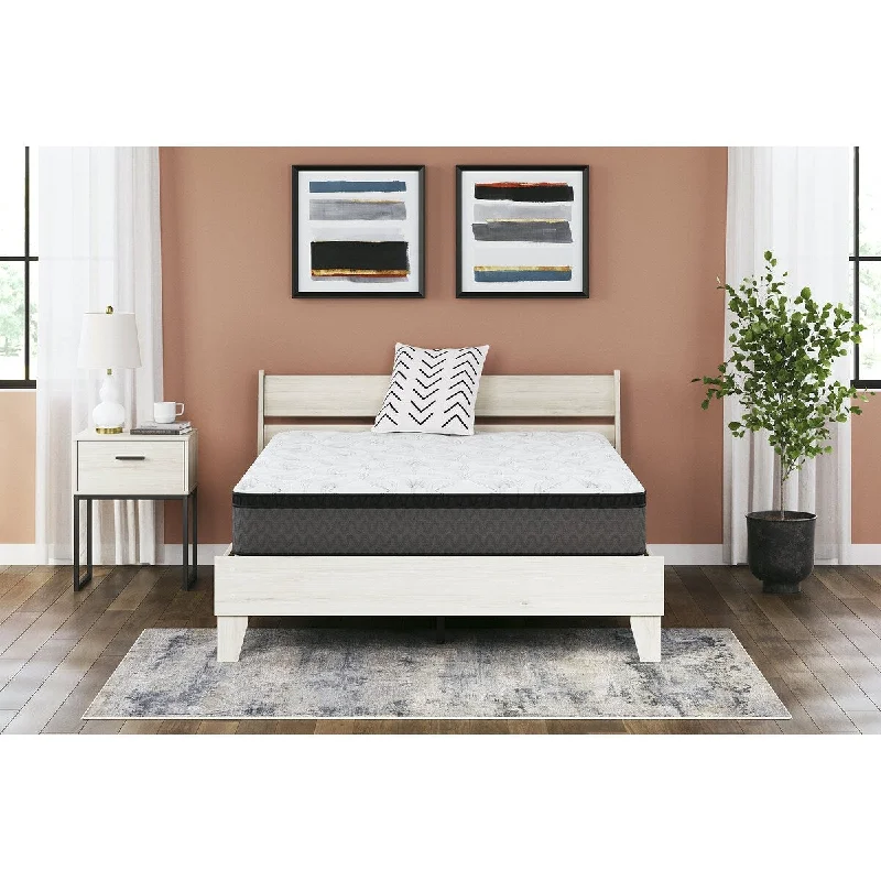 Signature Design by Ashley Pocketed Hybrid White 12 Inches Medium Mattress