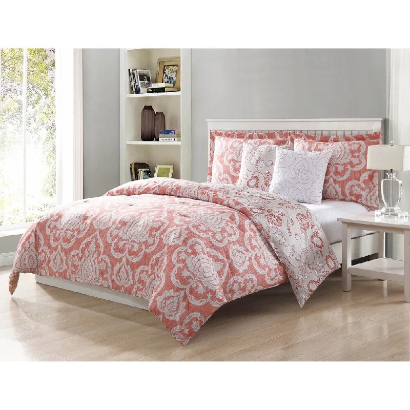 Studio 17 Dorian Blush 5-Piece Reversible Comforter Set