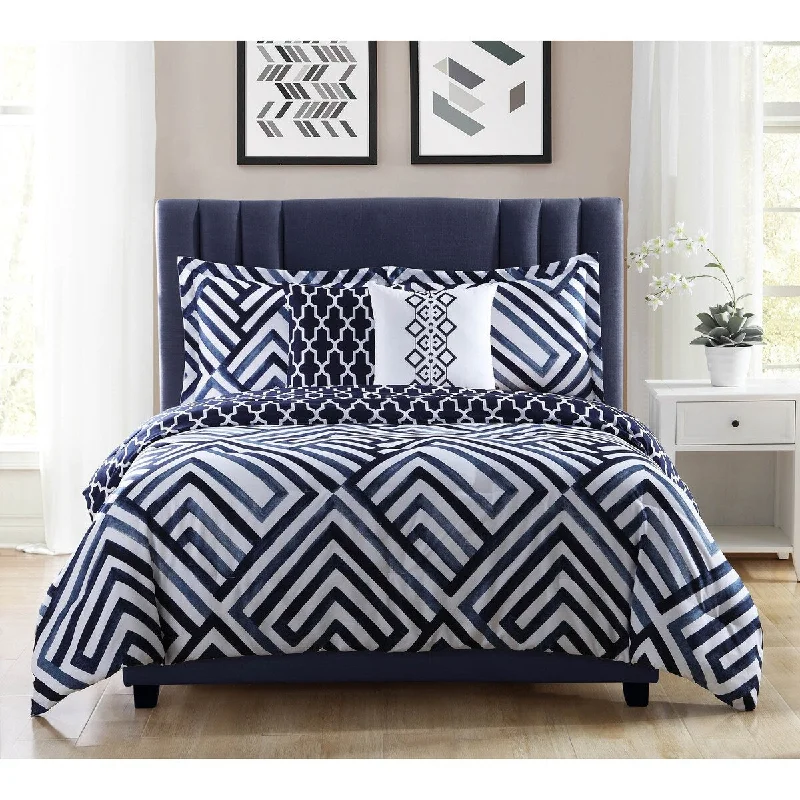 Studio 17 Swing 5-Piece Comforter Set - Navy