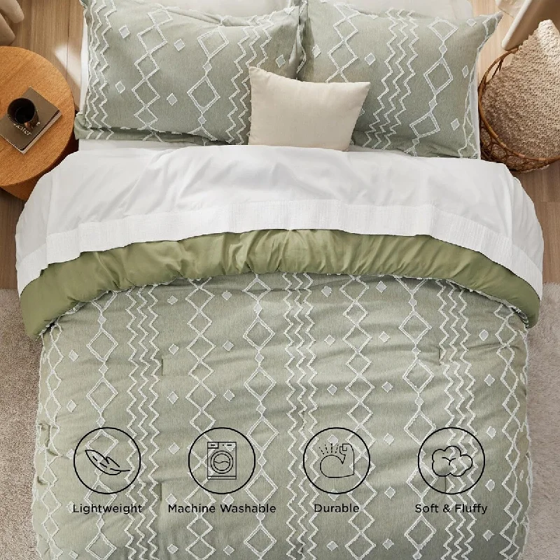 Tufted Comforter Set Twin - 2 Pieces for All Seasons